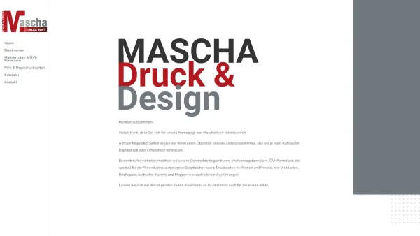 Website Screenshot: Richard Mascha Ges.m.b.H. & Co. KG - Mascha - Druck & Design - Date: 2023-06-23 12:06:38