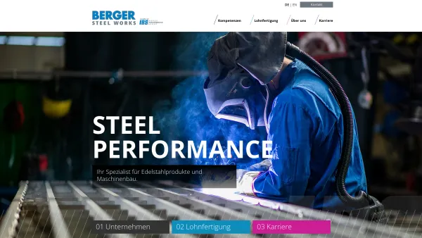Website Screenshot: Maschinenfabrik Berger GmbH - Berger - Ihr Spezialist für Edelstahl und Lohnfertigung - Date: 2023-06-23 12:06:38