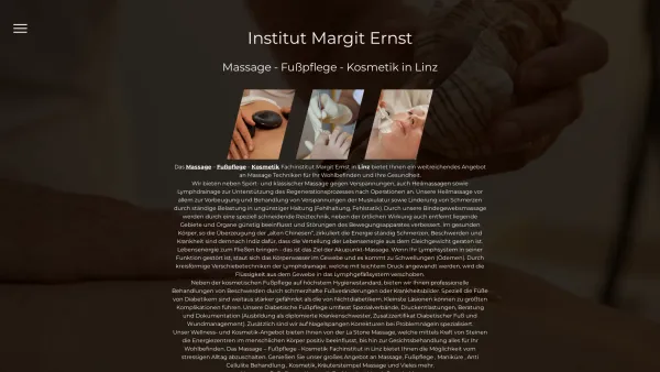 Website Screenshot: Massage Fußpflege Institut Margit Ernst - Massage Fußpflege Kosmetik Institut Margit Ernst - Massage Linz - Date: 2023-06-23 12:06:38