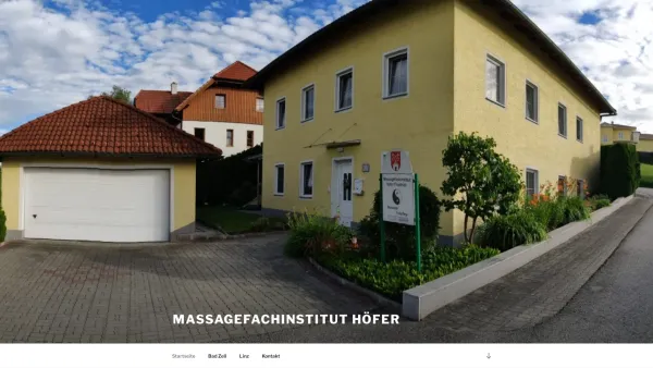 Website Screenshot: Massagefachinstitut Friedrich Hoefer - Massagefachinstitut Höfer - Date: 2023-06-23 12:06:38