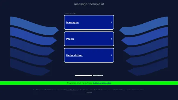 Website Screenshot: Massage Therapie - Monika Hintenaus - massage-therapie.at - Informationen zum Thema massage therapie. - Date: 2023-06-15 16:02:34