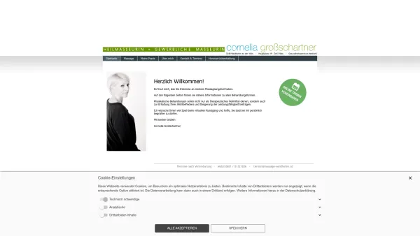 Website Screenshot: Großschartner Cornelia Heilmasseurin und gewerbliche Masseurin - Heilmassage Großschartner Cornelia - Date: 2023-06-23 12:06:41