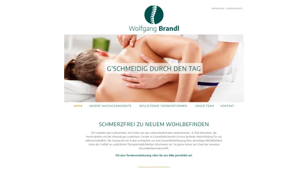 Website Screenshot: Massagefachinstitut Brandl Wolfgang - Massageinstitut Wolfgang Brandl - Date: 2023-06-23 12:06:41