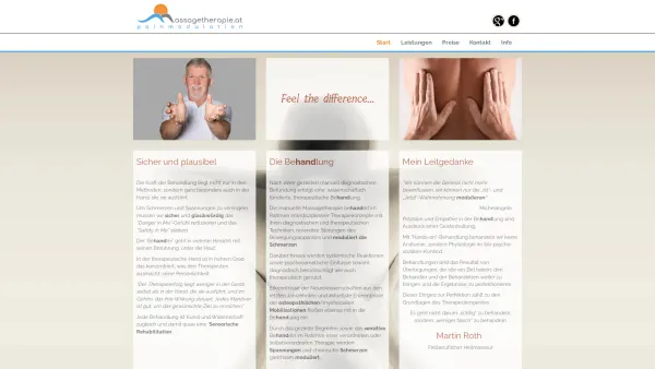 Website Screenshot: Massagetherapie Martin Roth - Massagetherapie - Date: 2023-06-23 12:06:41