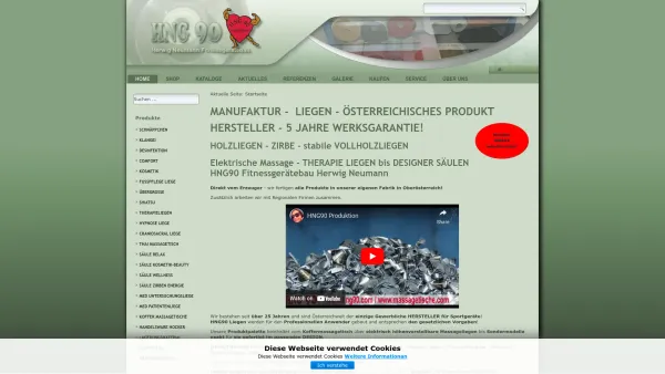 Website Screenshot: HNG90 Gerätebau Herwig Neumann - Hersteller Therapie-Wellness-Liegen - massagetische.com - Date: 2023-06-23 12:06:41