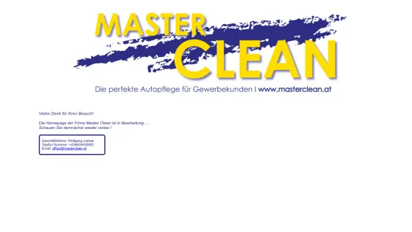 Website Screenshot: Master Clean - Othmar Lanzerstorfer - Date: 2023-06-14 10:43:44