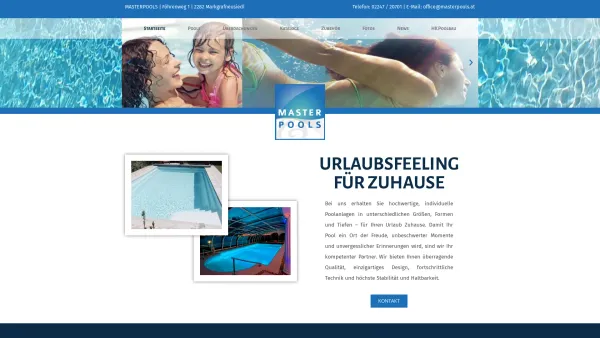 Website Screenshot: Master Pools GmbH. - Masterpools - Urlaubsfeeling für Zuhause - Date: 2023-06-15 16:02:34