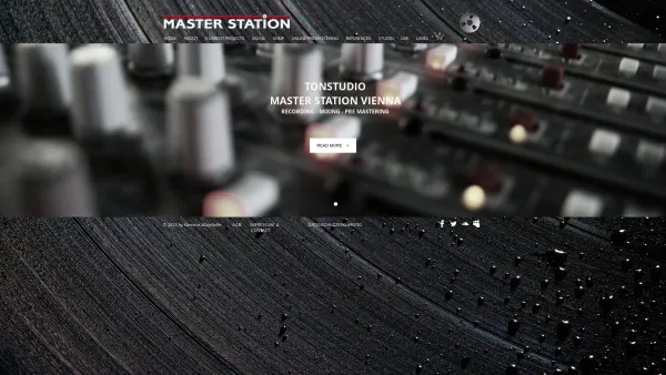 Website Screenshot: Master Station Vienna - TONSTUDIO MASTER STATION VIENNA | Recording | Mixing | Mastering | Musikproduktion | akustische Messungen - Date: 2023-06-23 12:06:41