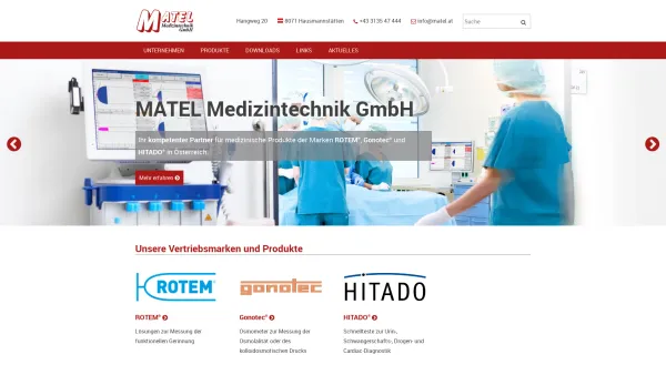 Website Screenshot: Handel mit med. Produkten - MATEL Medizintechnik GmbH - Date: 2023-06-23 12:06:41