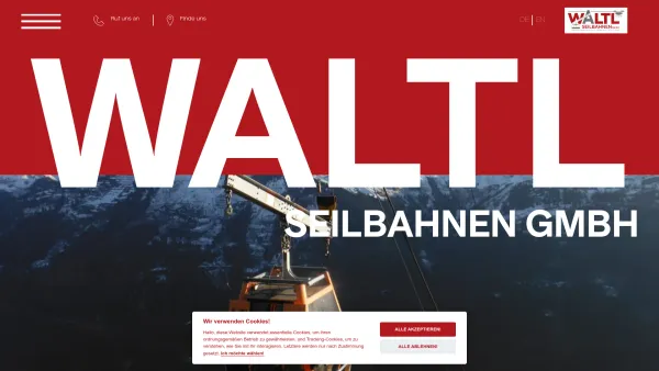 Website Screenshot: Hartmann Bliem Materialseilbahnen Bau Sie befinden sich auf dem Server wo4.net von Gruber-EDV.at - Homepage - WaltlSeilbahnen - Date: 2023-06-14 10:43:44