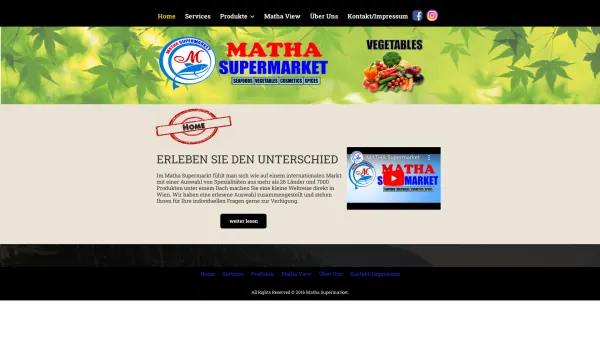 Website Screenshot: Matha Supermarket - Home - Date: 2023-06-14 10:43:44