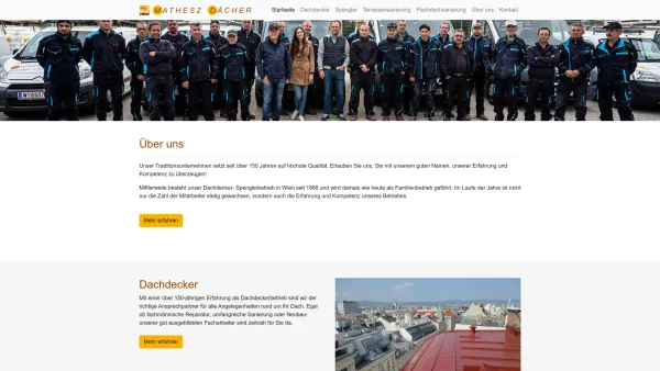 Website Screenshot: Mathesz-Dächer - Dachdeckerei u. Spenglerei Betriebs GmbH - Mathesz Dächer - Date: 2023-06-23 12:06:41