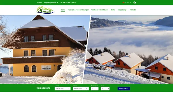 Website Screenshot: Josef Neue Seite 1 - Start - Ferienwohnungen Mathiasl - Date: 2023-06-23 12:06:41
