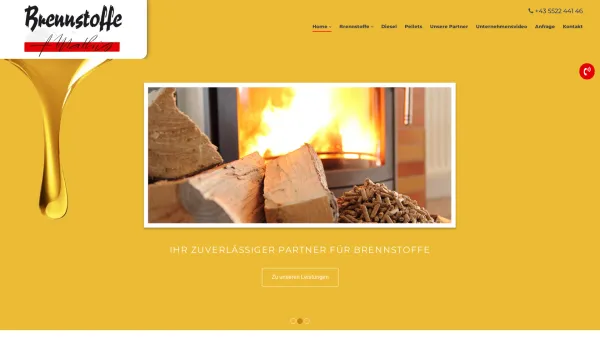 Website Screenshot: Franz Mathis GmbH - Pellets und Heizöl Vorarlberg | Mathis Franz GmbH - Date: 2023-06-23 12:06:41