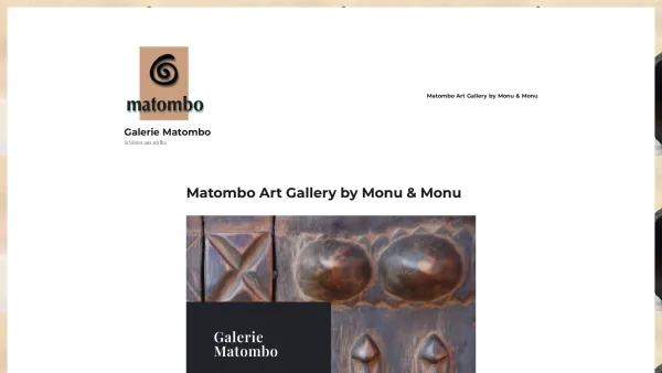 Website Screenshot: Galerie matombo - Galerie Matombo – Schönes aus Afrika - Date: 2023-06-15 16:02:34