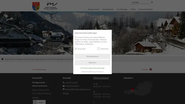 Website Screenshot: Gemeindeamt Matrei am Matrei am Brenner RiS-Kommunal - Matrei am Brenner - Startseite - Date: 2023-06-14 10:43:44