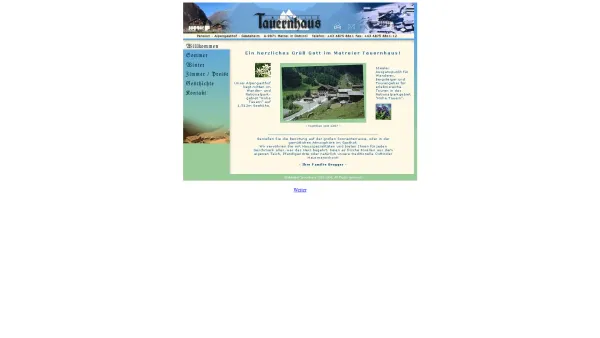 Website Screenshot: Matreier Tauernhaus Ihr Alpengasthaus den Hohen Tauern - Matreier Tauernhaus Hohen Tauern Tirol Matrei Wandern Jugendherberge Schullandheim< - Date: 2023-06-23 12:06:41