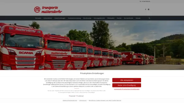 Website Screenshot: Georg Mattersdorfer - Transporte International - Mattersdorfer transporte – Handels und Transportbetrieb - Date: 2023-06-15 16:02:34