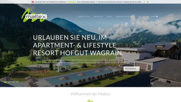 Website Screenshot: Mattex Matratzen und Textilien - Mattex - Matratzen & Textilien zum Wohlfühlen - Date: 2023-06-23 12:06:41
