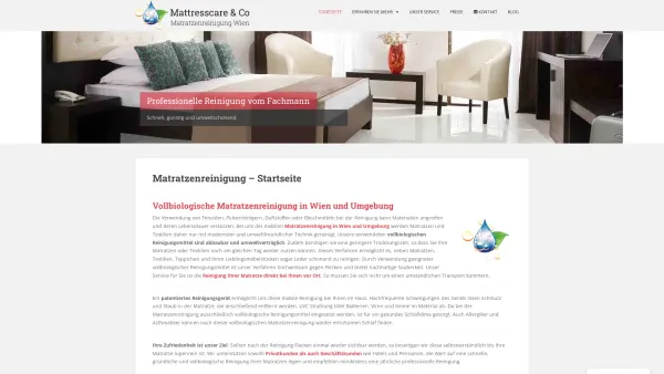 Website Screenshot: Mattresscare & CO - Ihre Günstige und Mobile Matratzenreinigung aus Wien - Date: 2023-06-15 16:02:34
