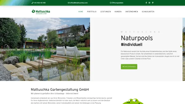 Website Screenshot: Mattuschka - Mattuschka Gartengestaltung GmbH - Klagenfurt / Wölfnitz - Date: 2023-06-23 12:06:41