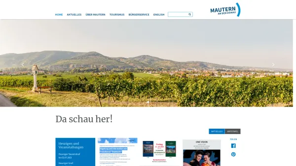 Website Screenshot: STADTGEMEINDE MAUTERN an der Donau WACHAU - Startseite | Mautern an der Donau - Date: 2023-06-23 12:06:44