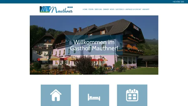Website Screenshot: Landgasthof Mauthner Familie Duschnig  Kärnten Austria - Landgasthof Mauthner, Spittal an der Drau - Date: 2023-06-23 12:06:44