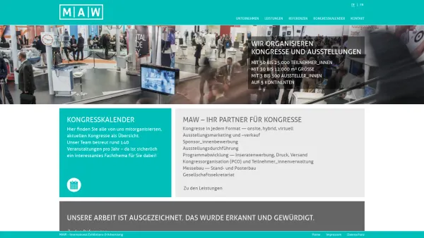 Website Screenshot: MAW Medizinische Ausstellungs und Werbegesellschaft Ges.m.b.H. - MAW - Medizinische Ausstellungs- und Werbegesellschaft - Date: 2023-06-23 12:06:44