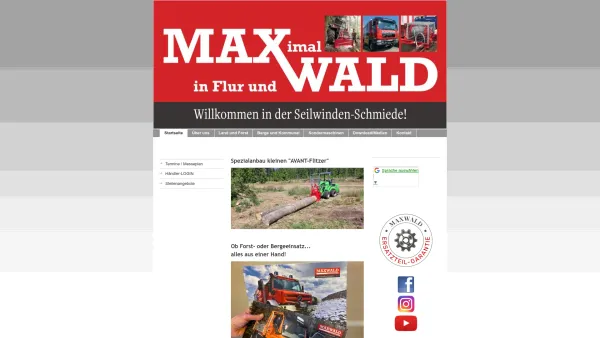 Website Screenshot: MAXWALD-Maschinen Ges.m.b.H & Co. KG - Maxwald Maschinen GmbH - Date: 2023-06-14 10:43:44
