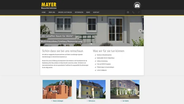 Website Screenshot: Mayer&CO BAU OEG Alles für den Hausbau Umbau Restorierungen und Sanierungen - Mayer-CO Bauunternehmen Liezen-Leoben-Lassing - Date: 2023-06-23 12:06:44