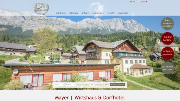 Website Screenshot: Wirtshaus & Dorfhotel MAYER - Dorfhotel Mayer, Wirtshaus St. Martin am Grimming - Date: 2023-06-23 12:06:44
