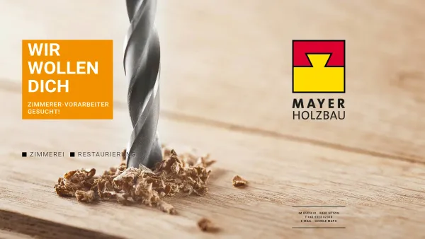 Website Screenshot: Mayer Holzbau - Holzbau Mayer Götzis/Vorarlberg - Date: 2023-06-15 16:02:34