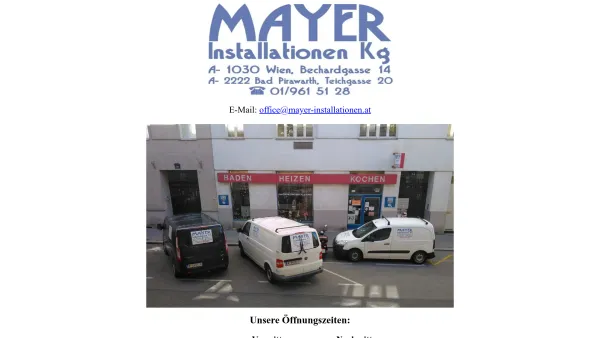 Website Screenshot: Mayer Installationen KEG - Mayer Installationen - Date: 2023-06-23 12:06:44