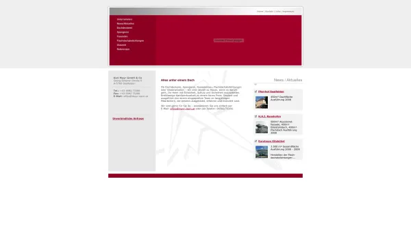 Website Screenshot: Karl Mayr EDach für alle Fälle - Mayr Dach | Dachdecker | Spengler | Glaser - Date: 2023-06-23 12:06:44