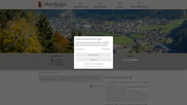 Website Screenshot: Marktgemeinde Mayrhofen RiS-Kommunal - Marktgemeinde Mayrhofen - Startseite - Date: 2023-06-23 12:06:44