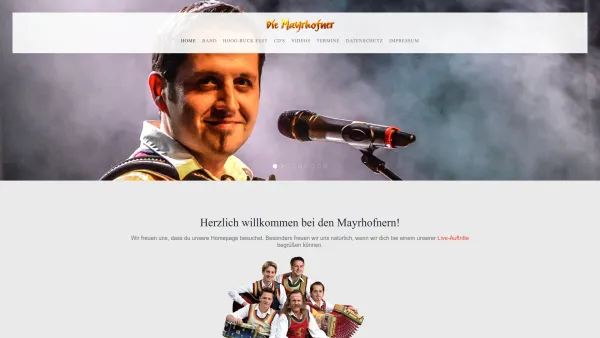Website Screenshot: DIE MAYRHOFNER aus dem Zillertal - Die Mayrhofner aus dem Zillertal - Musik urig echt - Date: 2023-06-23 12:06:47