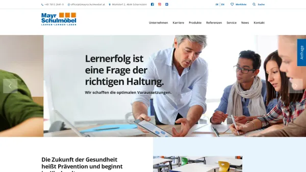 Website Screenshot: Mayr Schulmöbel GmbH - Komplettausstatter für Schulen - Date: 2023-06-23 12:06:47