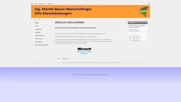 Website Screenshot: Ing. MartBauer-Marschallinger EDV Dienstleistungen - Home: Ing. BAUER-MARSCHALLINGER Martin EDV-Dienstleistungen - Date: 2023-06-23 12:06:47