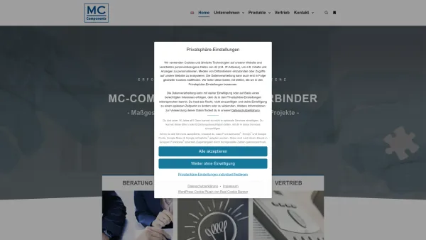 Website Screenshot: MC-Components - Home - MC-Components GmbH - Date: 2023-06-23 12:06:47