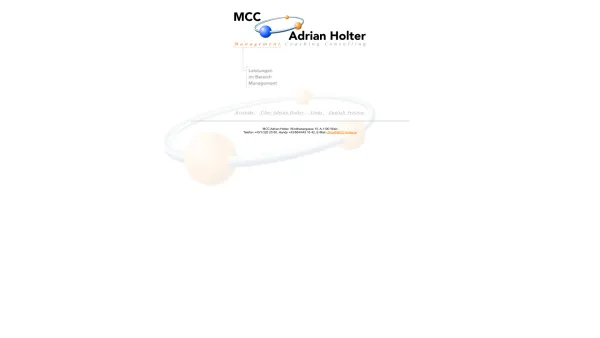 Website Screenshot: MCC Adrian Holter - MCC Adrian Holter - Management, Coaching, Consulting - Date: 2023-06-23 12:06:47