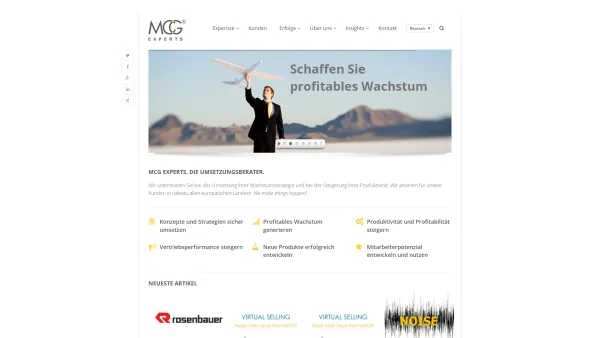 Website Screenshot: MCG Managementberatung GmbH - Home - MCG Experts - Date: 2023-06-23 12:06:47