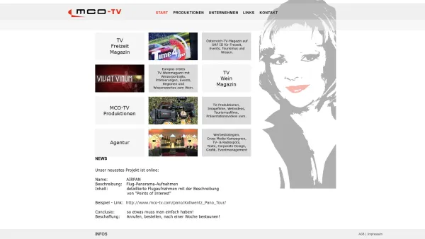 Website Screenshot: MCO-TV Media Consulting and TV-Productions - MCO - TV - Date: 2023-06-23 12:06:47