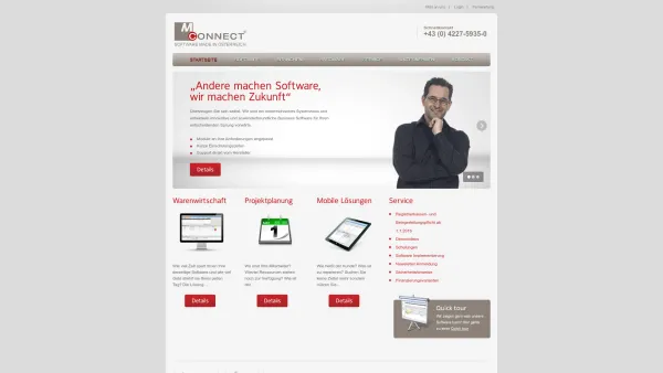 Website Screenshot: m connect - mconnect - Branchensoftware | Warenwirtschaft | Software aus Kärnten - Date: 2023-06-23 12:06:47