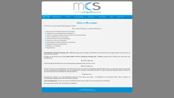 Website Screenshot: MCS - Marinits Computer Service - Home - Date: 2023-06-23 12:06:47