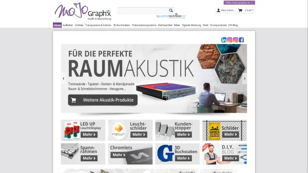 Website Screenshot: Werbegestaltung und Werbemittel Martin Müller - mojo-graphix.at - Date: 2023-06-14 16:37:25
