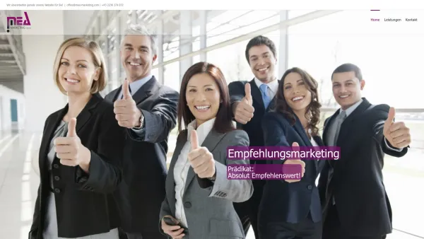 Website Screenshot: MEA Marketing GmbH - MEA Marketing GmbH - Date: 2023-06-23 12:06:49