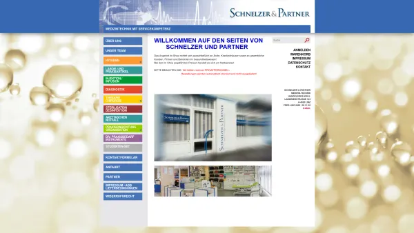 Website Screenshot: Medizin-Technik Schnelzer & Partner GmbH - Home - Schnelzer und Partner - Date: 2023-06-23 12:06:49
