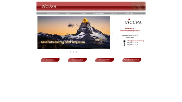 Website Screenshot: medbroker | ihr versicherungsmakler - SICURA - Ihr Versicherungsmakler - Date: 2023-06-23 12:06:49