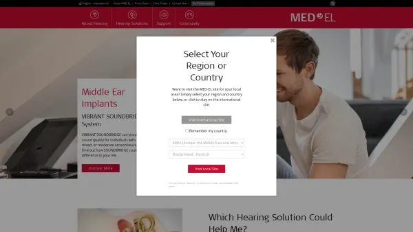 Website Screenshot: MED-EL clinic - MED-EL | Cochlear Implants for Hearing Loss - Date: 2023-06-14 10:43:47