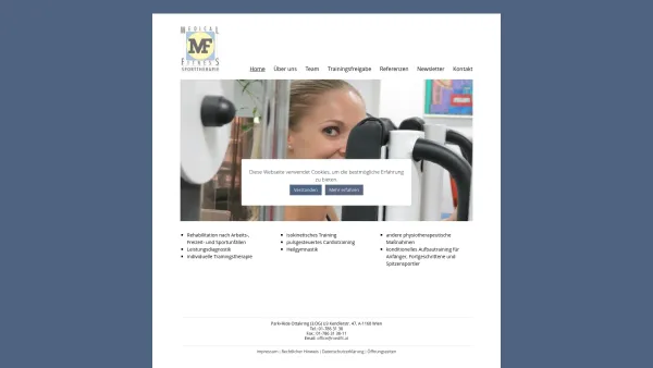 Website Screenshot: MF Medical Fitness Gesellschaft f Prävention Rehabilitation u Sporttherapie Medfit - Medfit - Date: 2023-06-23 12:06:49